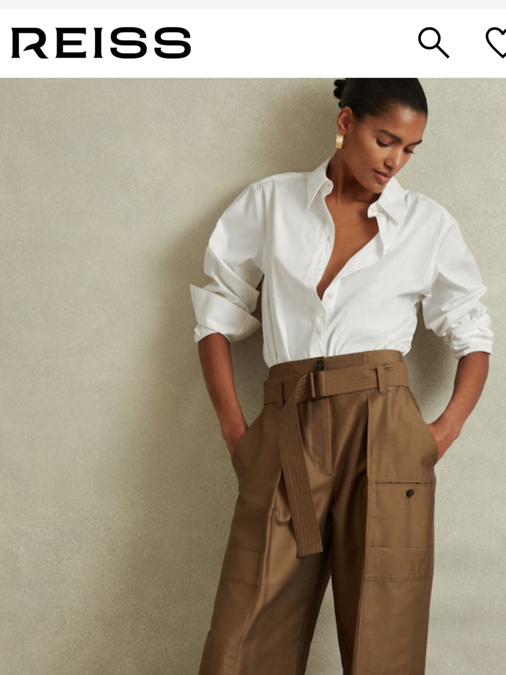 Reiss Jenny Cotton Poplin Shirt in White